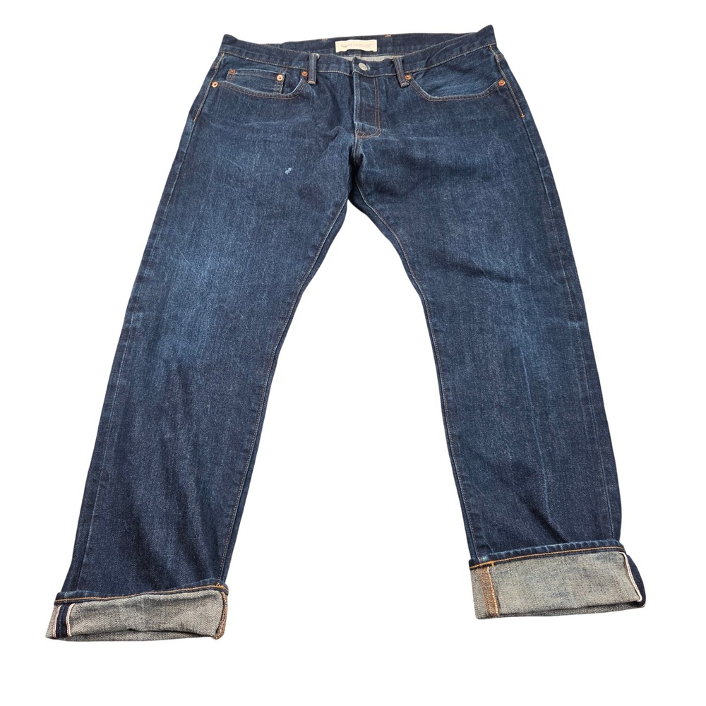 Gap 1969 Kaihara Japanese Selvedge Jeans Mens 36x30 Denim Slim Dark Wash